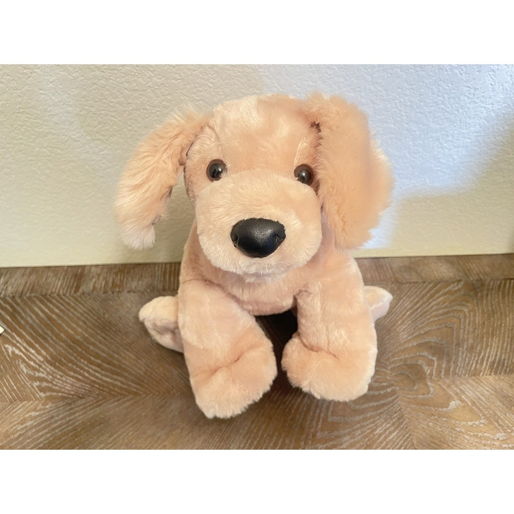 Build A Bear Dog Yellow Blonde Tan Labrador Red Collar Plush BAB